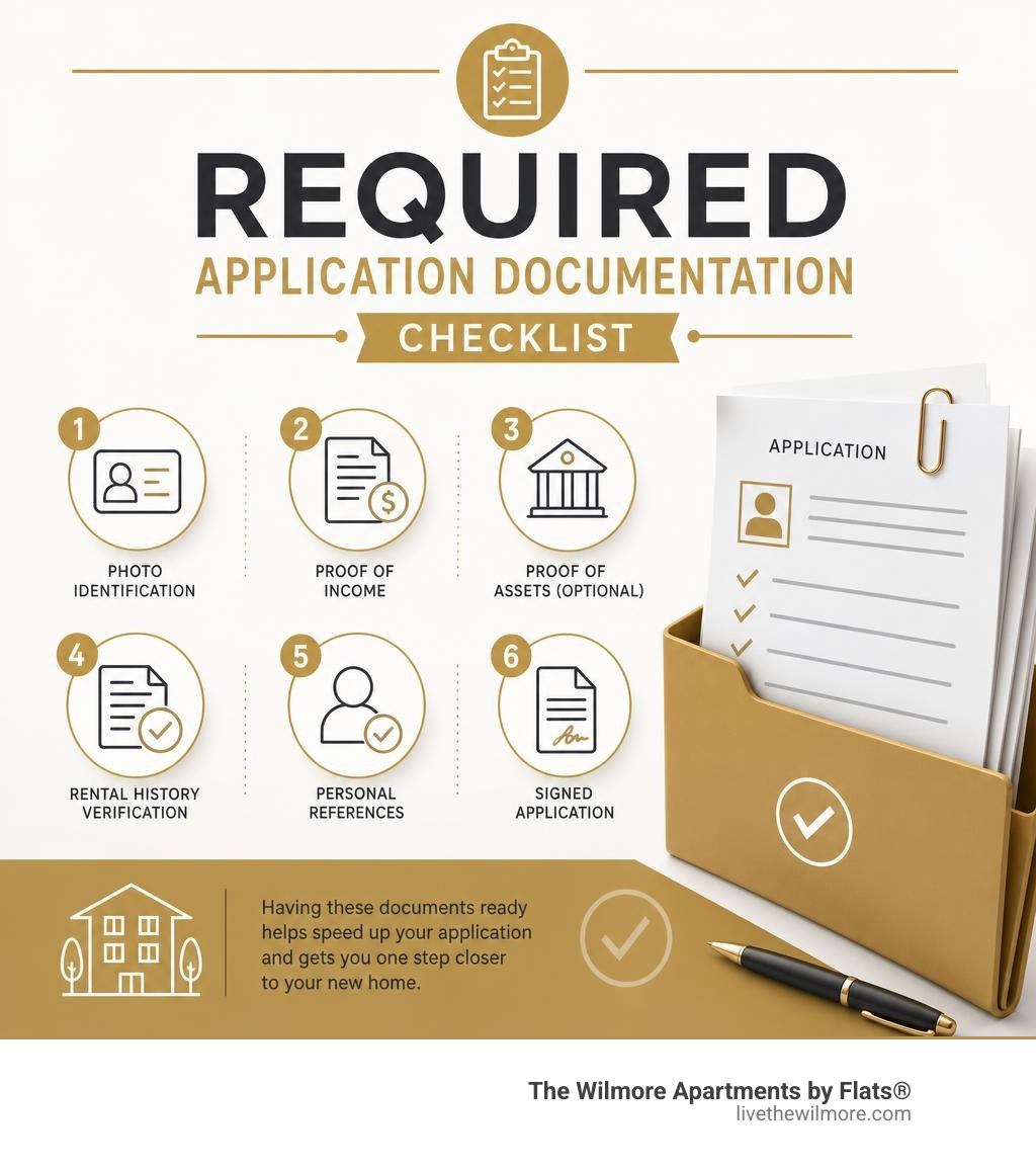 Required application documentation checklist infographic Required application documentation checklist infographic