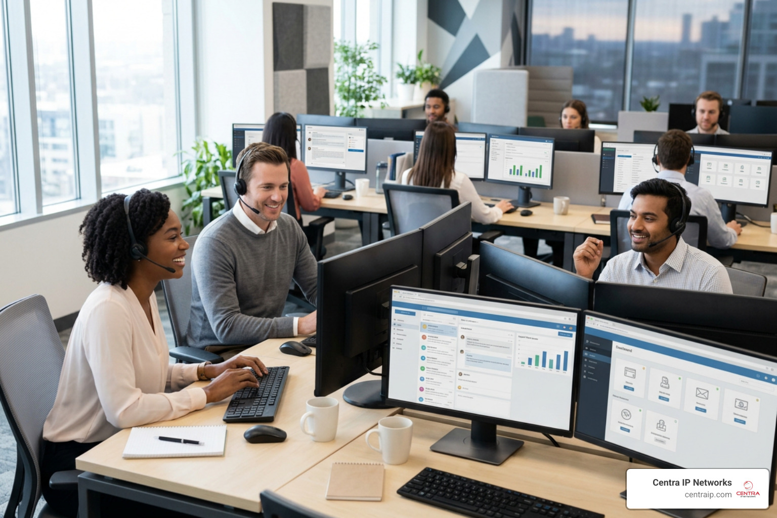 Customer support agents managing multi-channel inquiries using a unified cloud workspace Customer support agents managing multi-channel inquiries using a unified cloud workspace