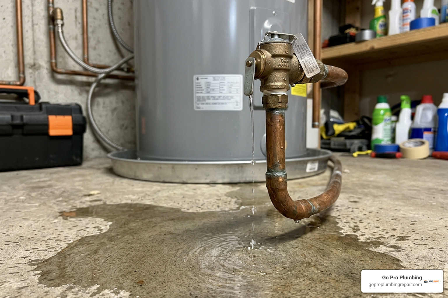leaking water heater temperature pressure relief valve