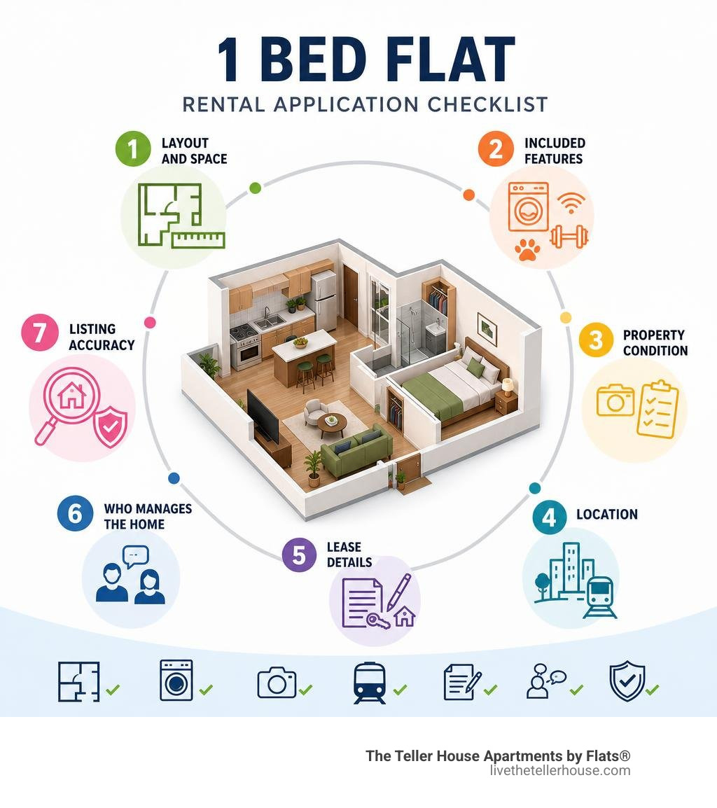 1 bed flat rental application checklist infographic 1 bed flat rental application checklist infographic