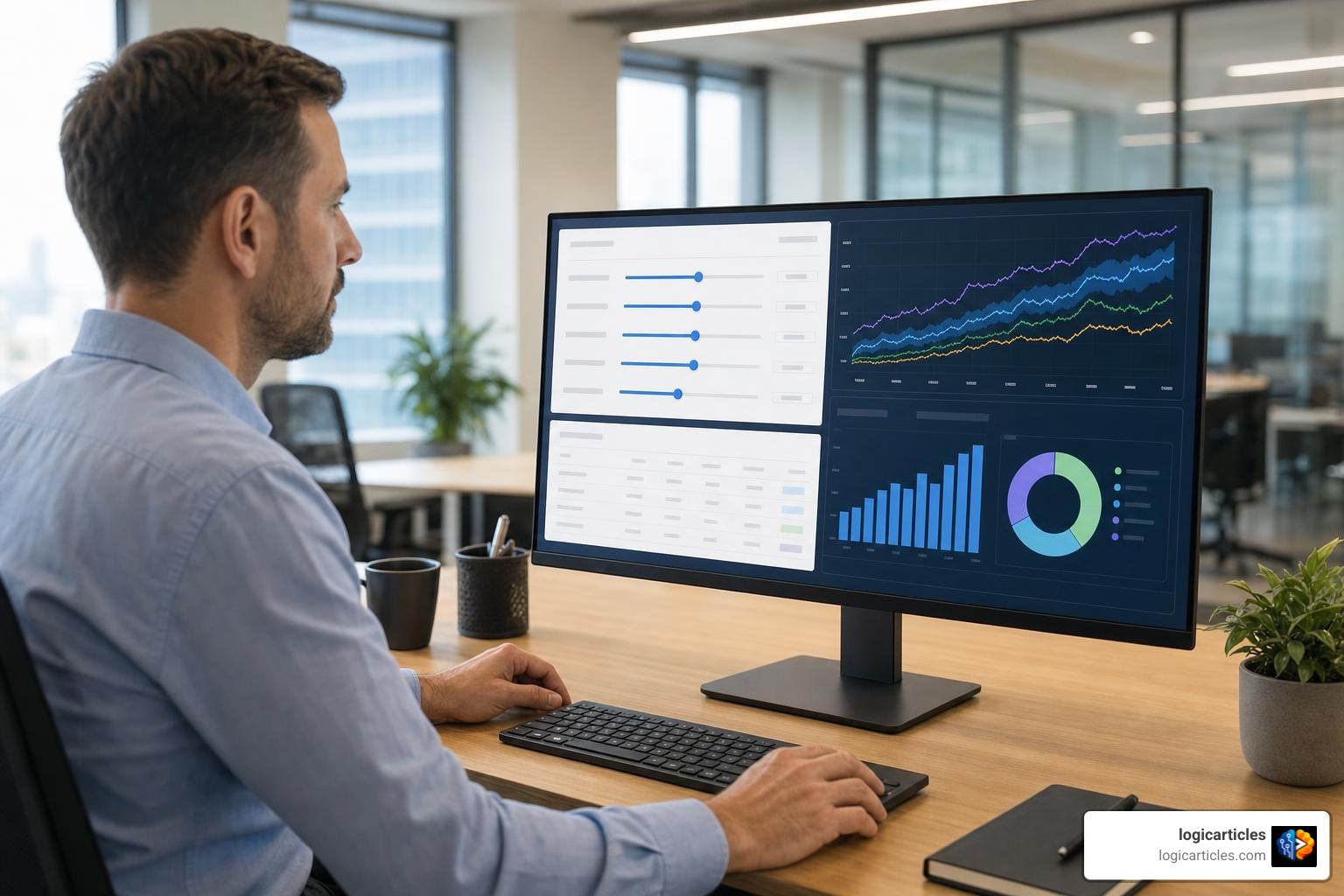 AI scenario modeling software interface