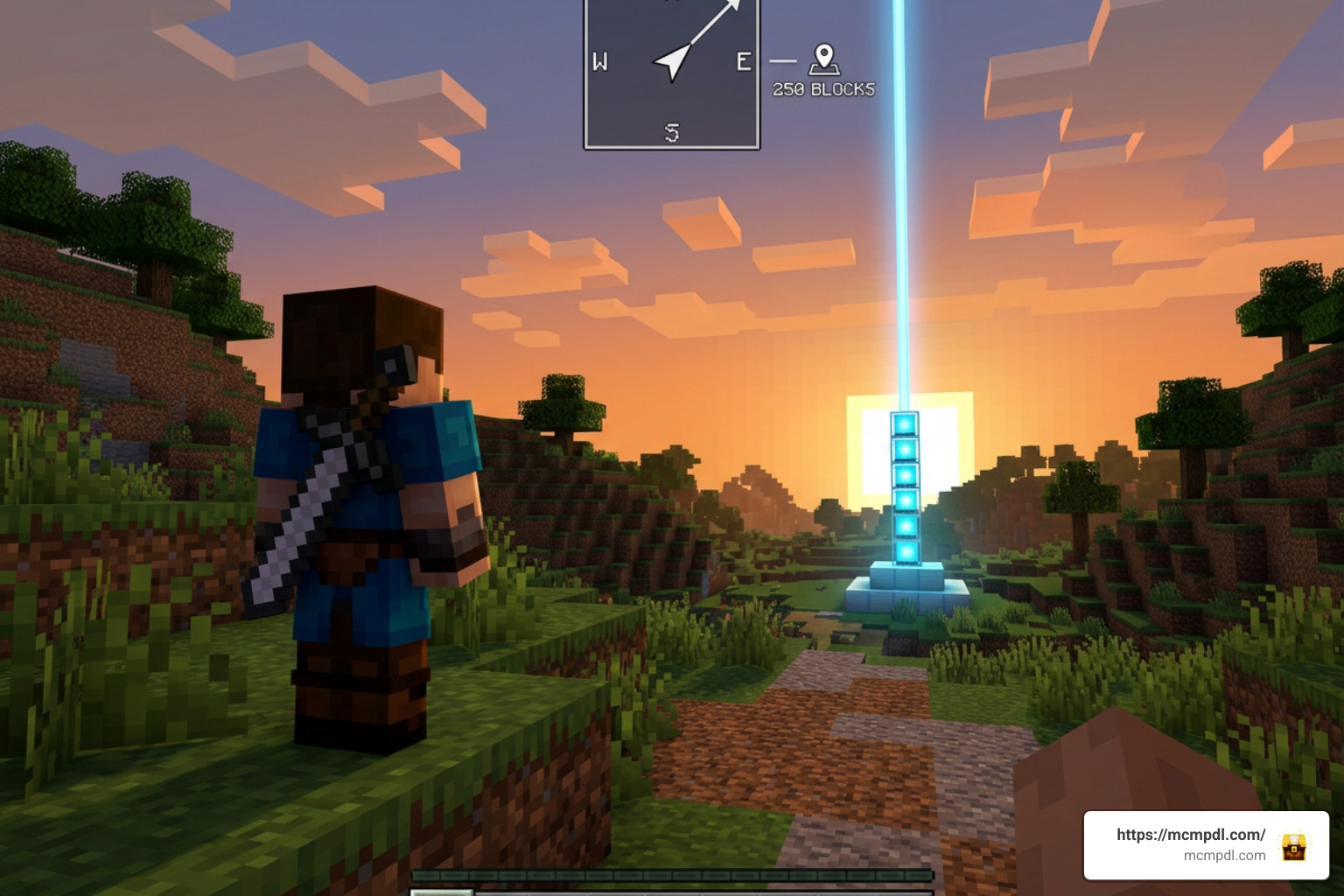 Minecraft Bedrock waypoint navigation