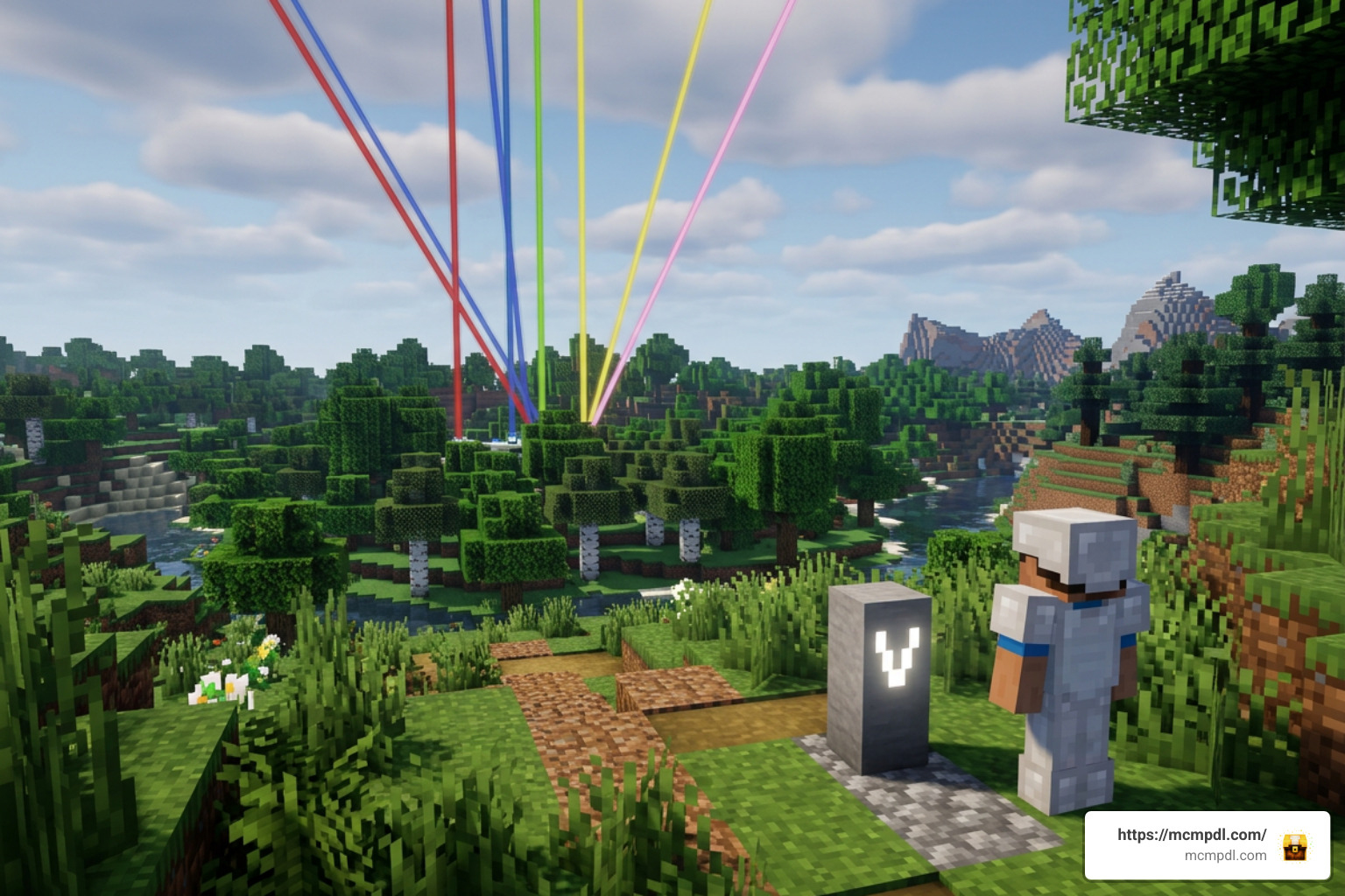 Custom beacon beams and waypoints in Minecraft Bedrock