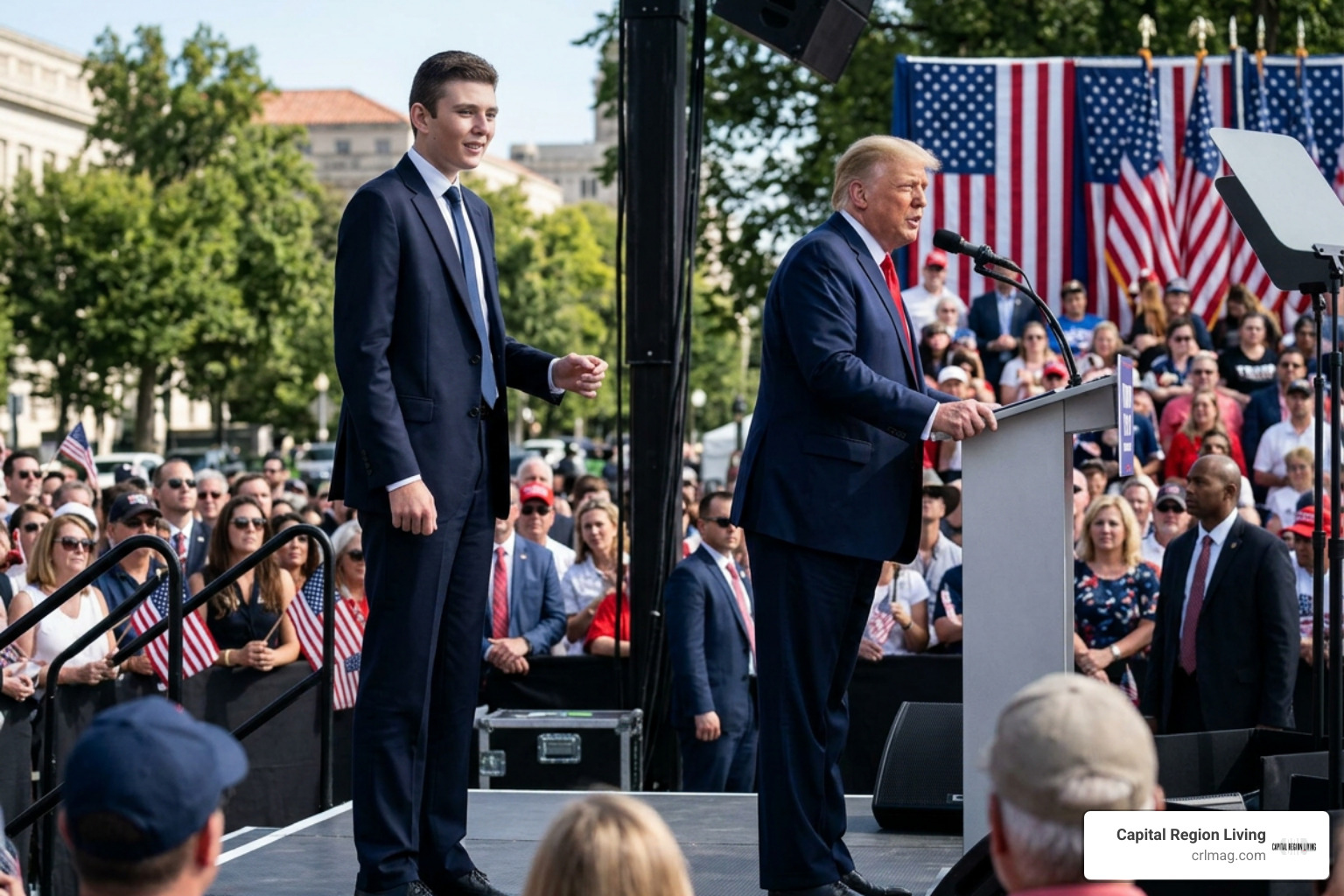 Barron Trump at political campaign event Barron Trump at political campaign event