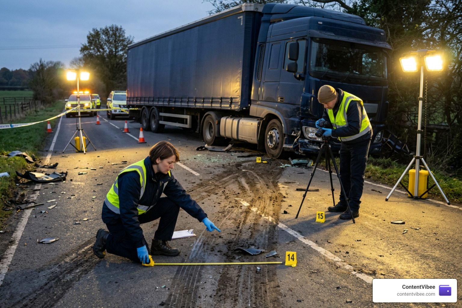 Investigating commercial crash scene evidence