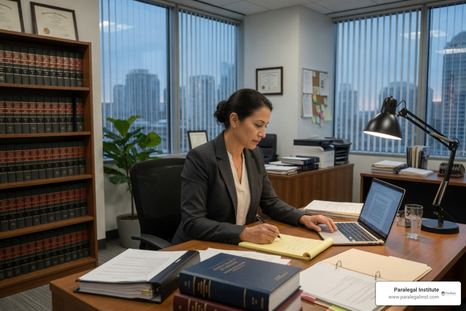 student engaging in online live legal instruction
