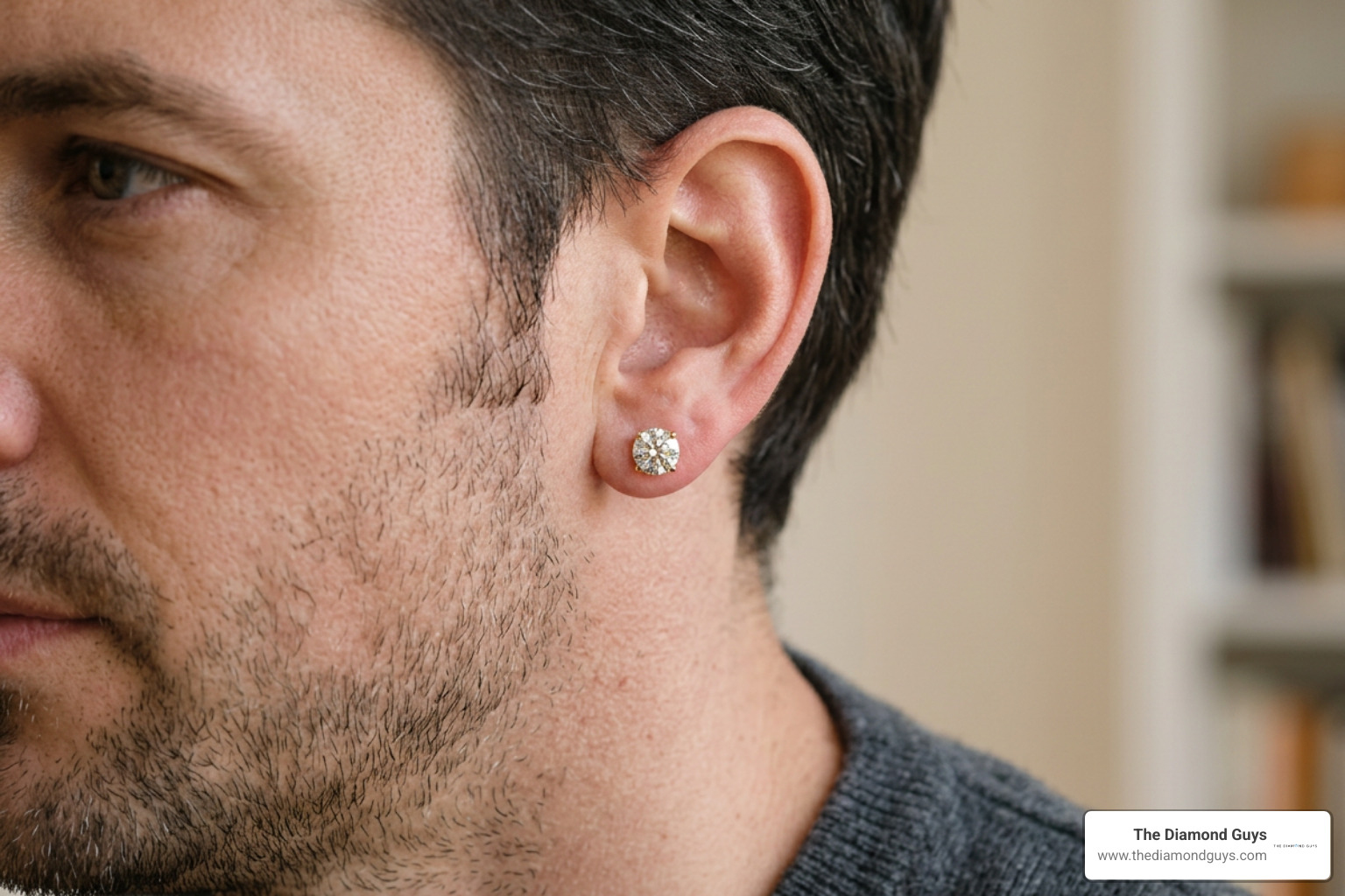 solitaire earrings men