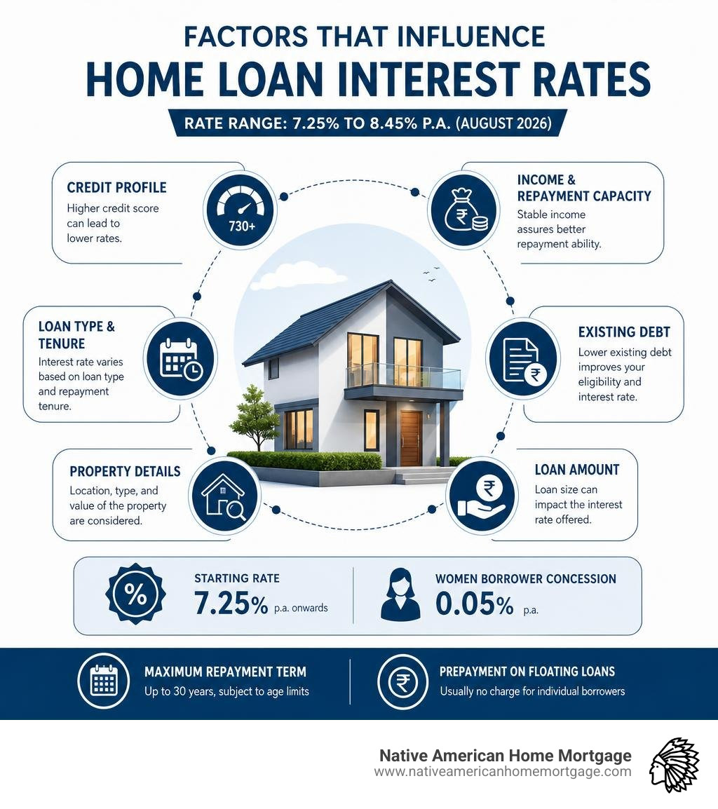 Home loan rate factors infographic