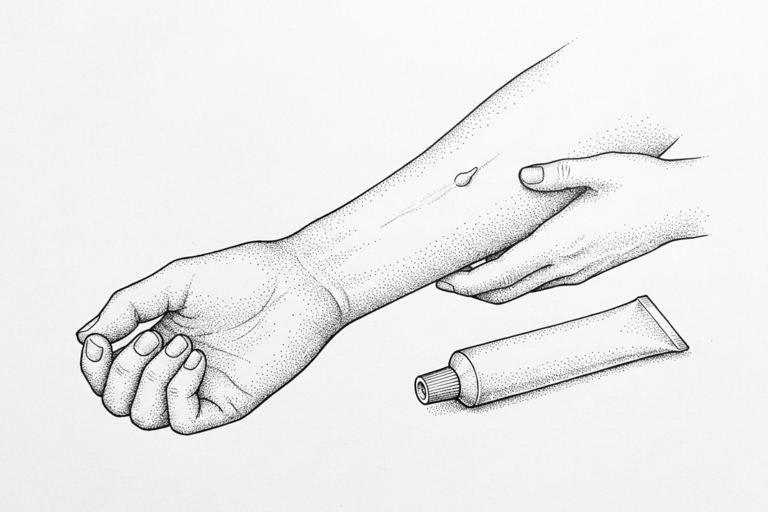 applying topical gel to a scar applying topical gel to a scar