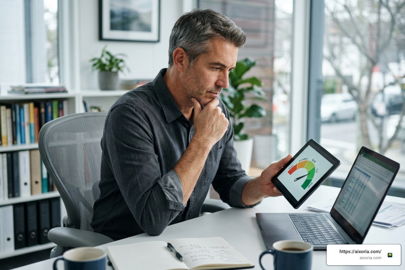 business owner evaluating personal credit score tier