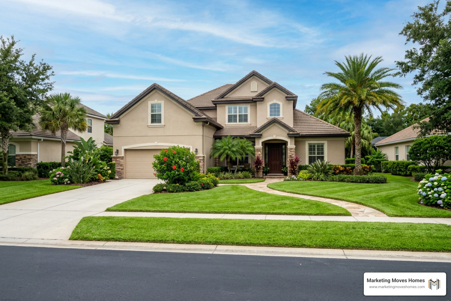 Manicured residential lawn in Doctor Phillips neighborhood