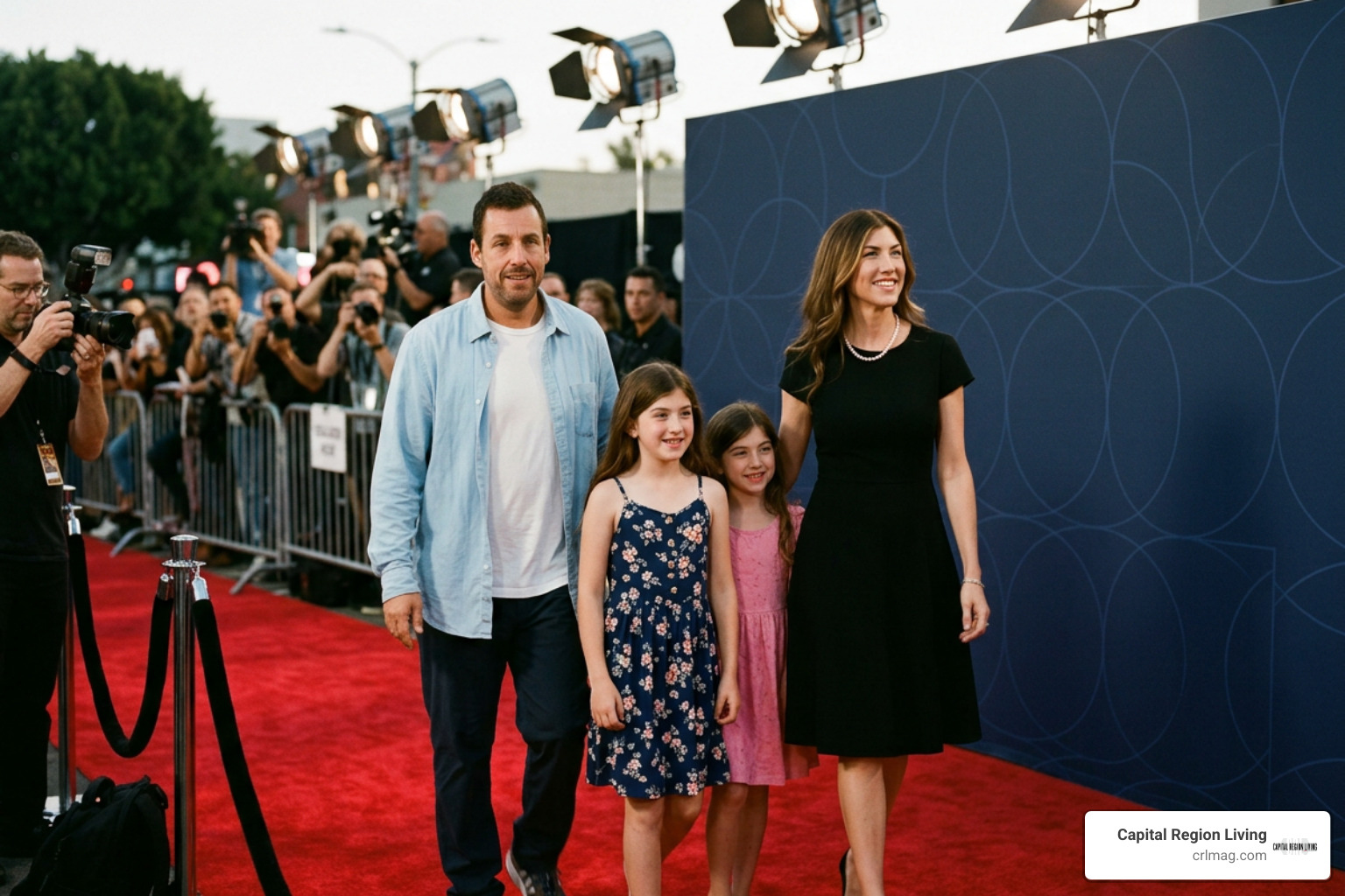 Sandler family attending the premiere of You Are So Not Invited to My Bat Mitzvah
