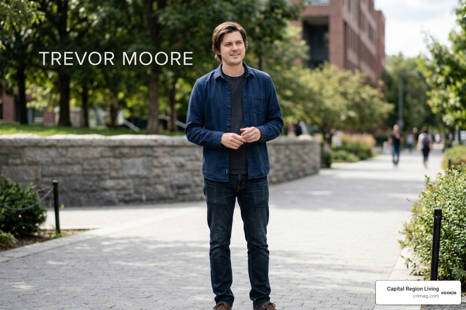 Trevor Moore with creative collaborators