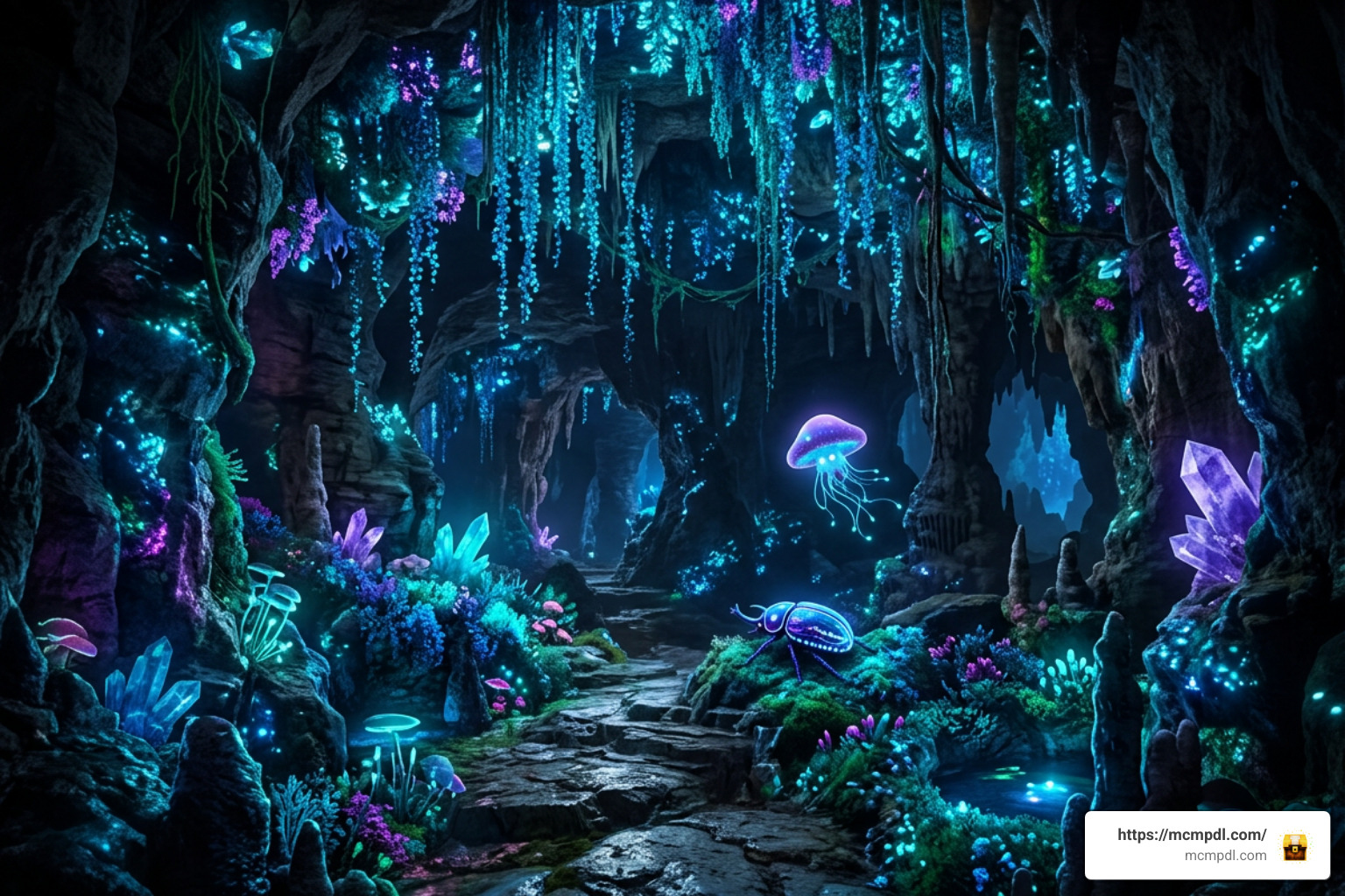 Custom cave biomes with glowing flora and new entity mobs Custom cave biomes with glowing flora and new entity mobs