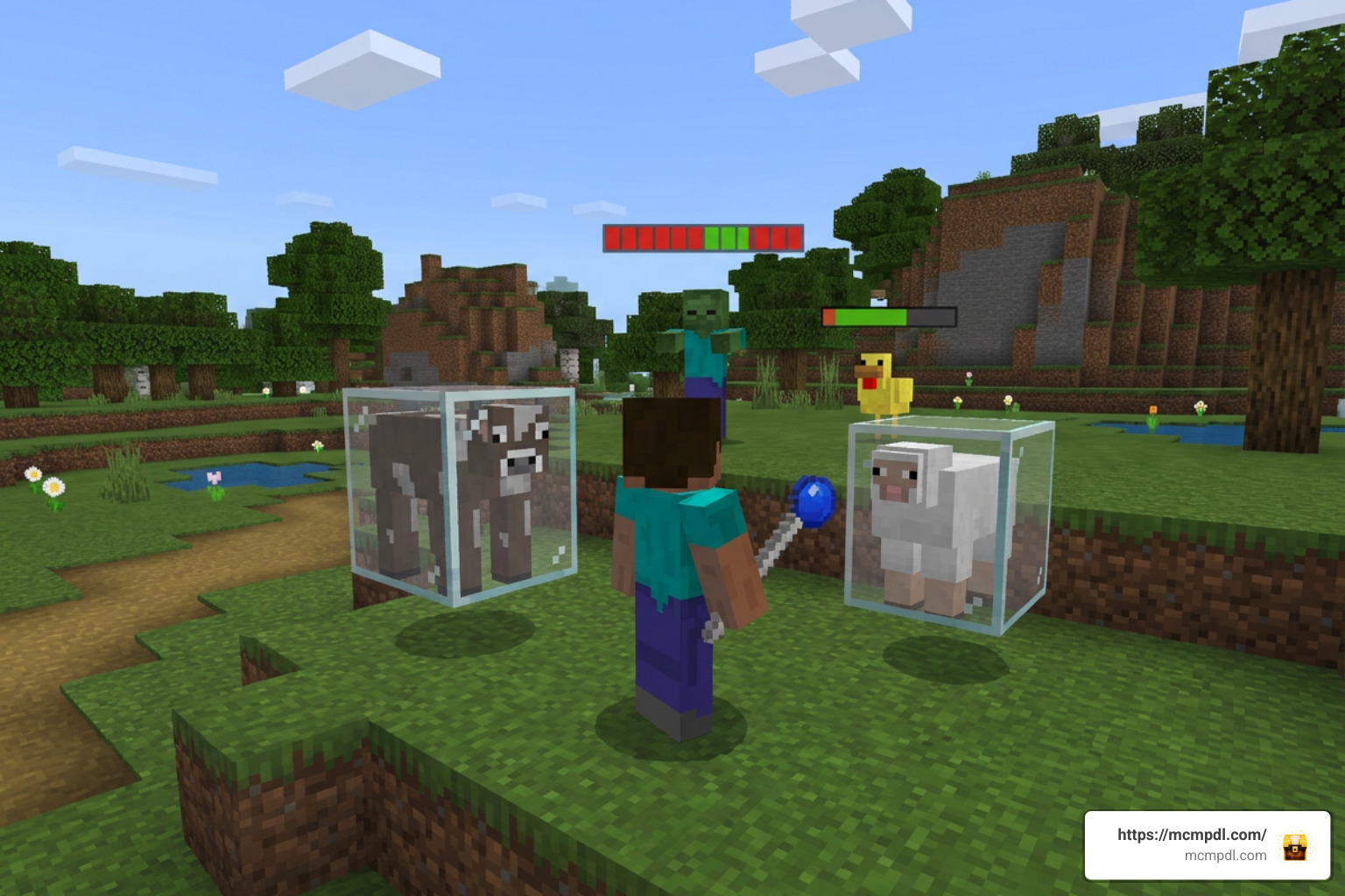 Mob Storage unit and entity health bars in Minecraft PE Mob Storage unit and entity health bars in Minecraft PE