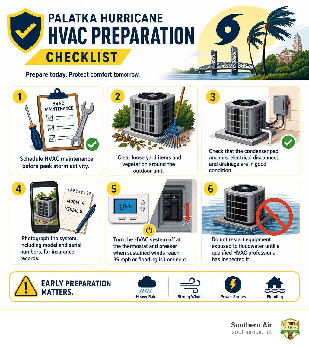 Palatka hurricane HVAC preparation checklist infographic infographic Palatka hurricane HVAC preparation checklist infographic infographic