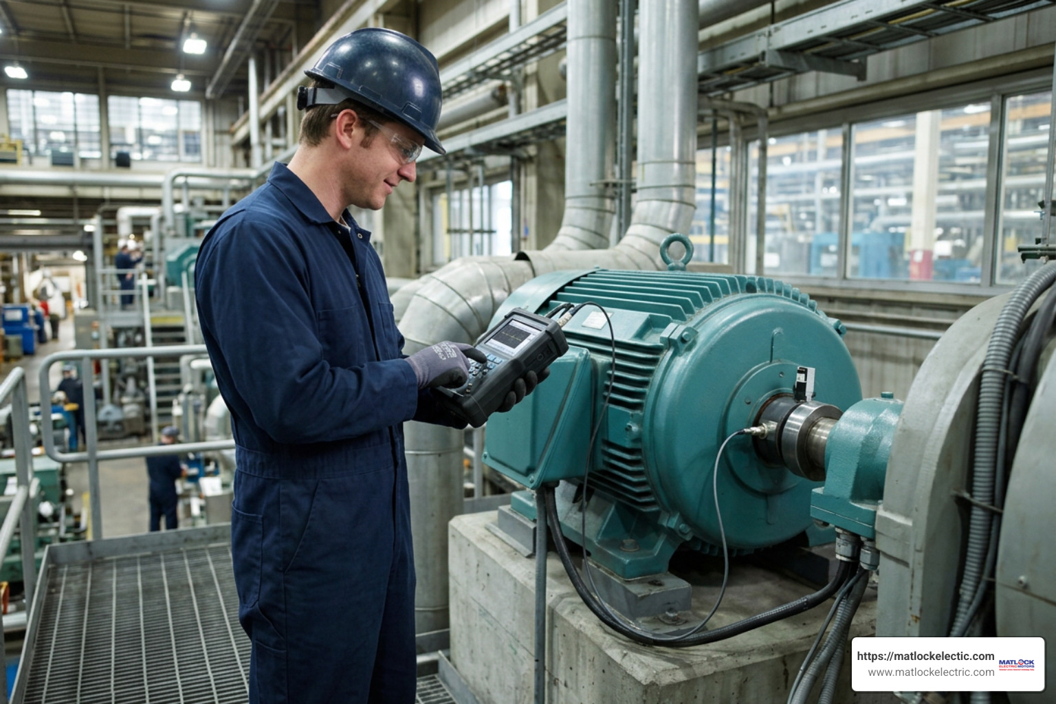vibration analysis diagnostic test on electric motor