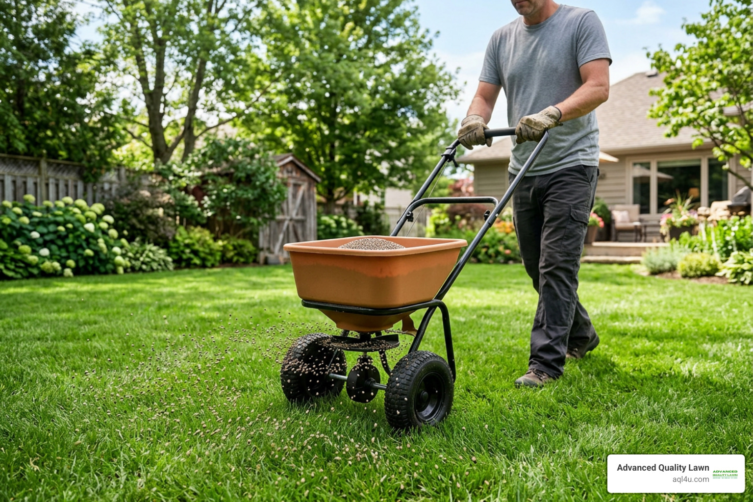 lawn spreader application
