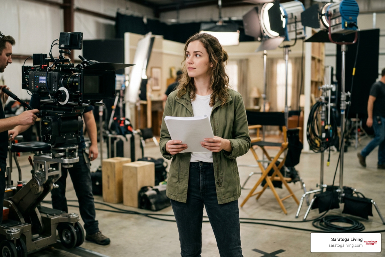 Mika Abdalla acting in a scene Mika Abdalla acting in a scene