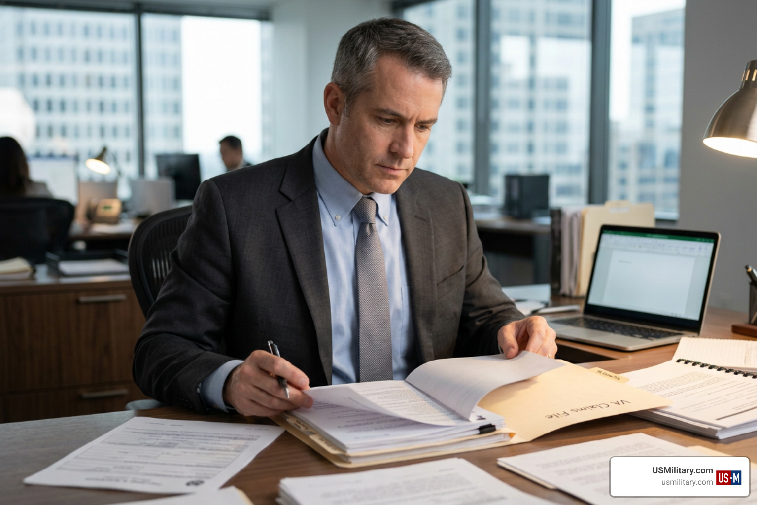 legal representative analyzing VA claims file