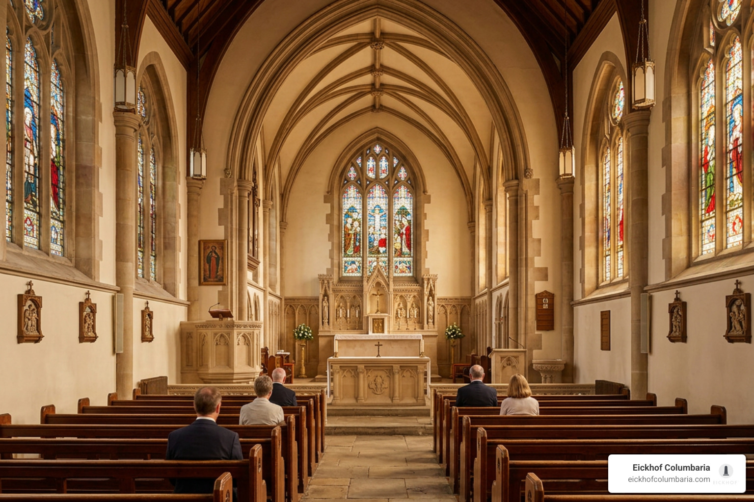 Sanctuary and altar inside St William Catholic Church Saint Simons Island GA