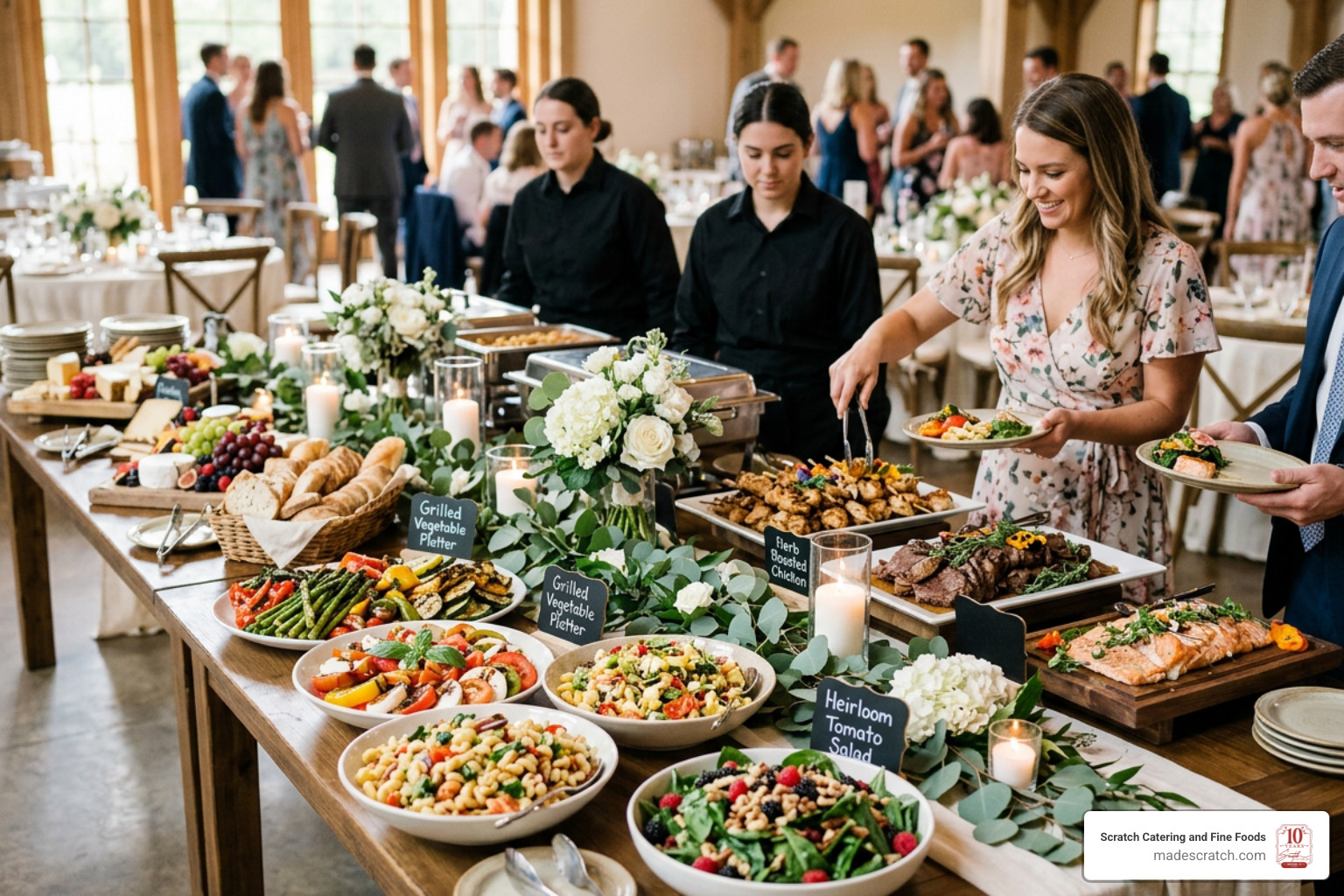 wedding buffet presentation with fresh ingredients wedding buffet presentation with fresh ingredients