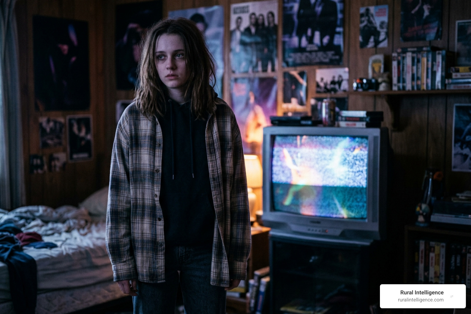 Still from A24 film I Saw the TV Glow featuring Jack Haven