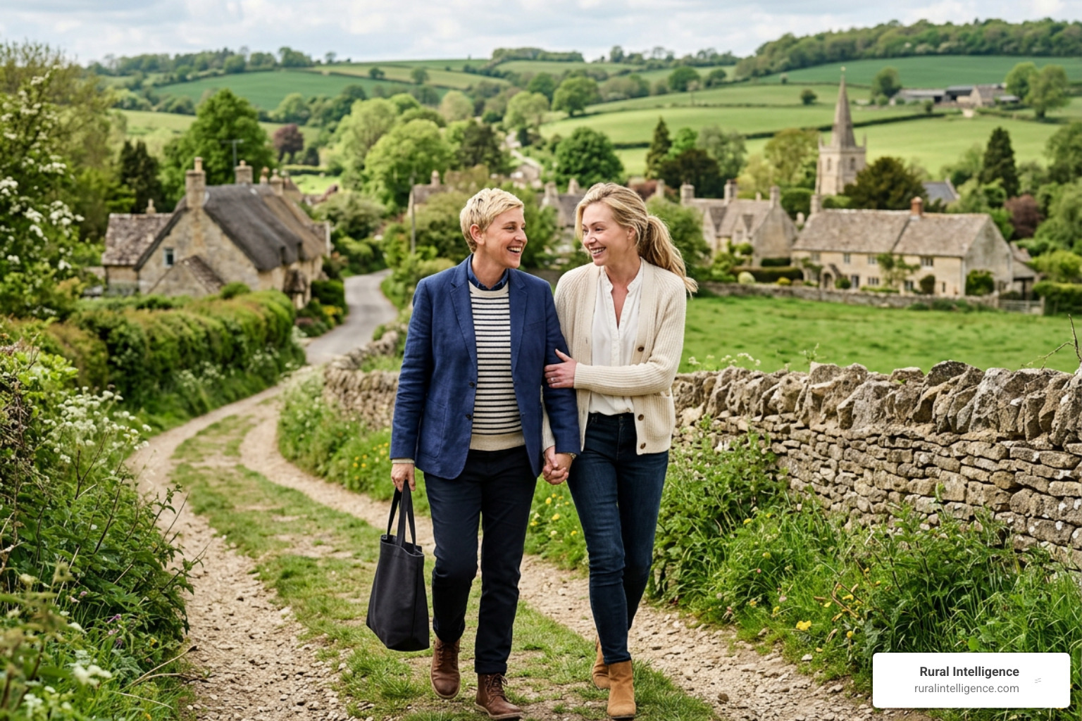 Ellen DeGeneres and Portia de Rossi in the Cotswolds Ellen DeGeneres and Portia de Rossi in the Cotswolds
