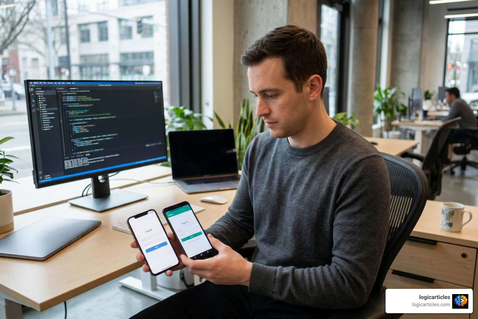 mobile app developer comparing software