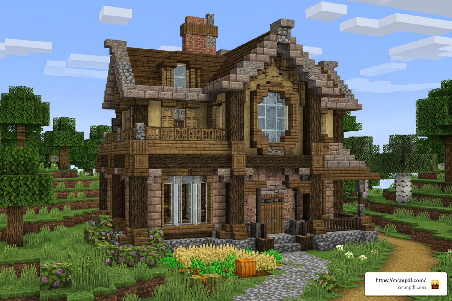 Multi-textured building architecture in Minecraft Bedrock Multi-textured building architecture in Minecraft Bedrock