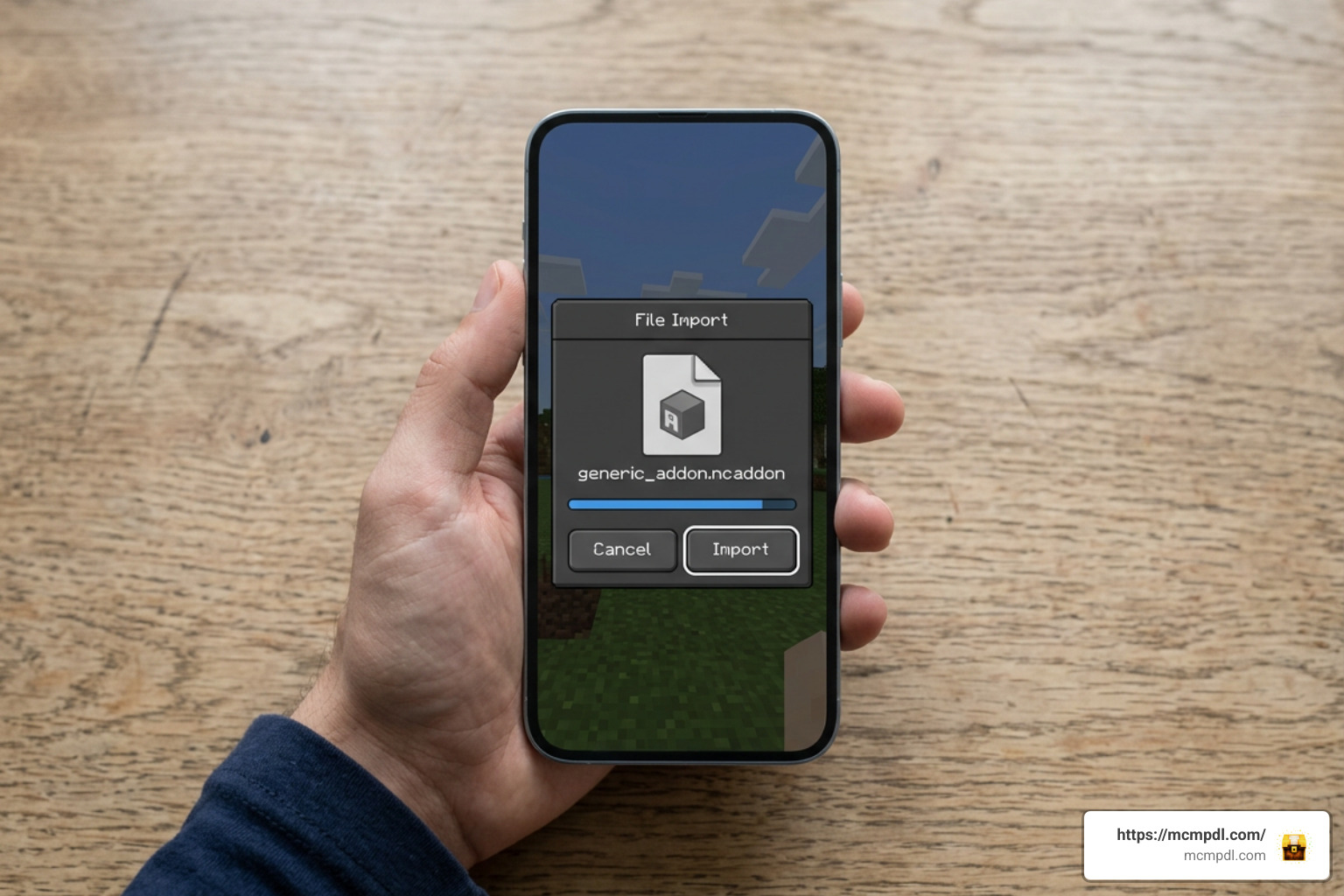 Importing an mcaddon file into Minecraft PE