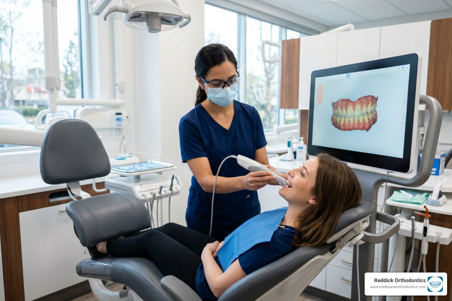 Digital 3D scanner mapping a patient's smile