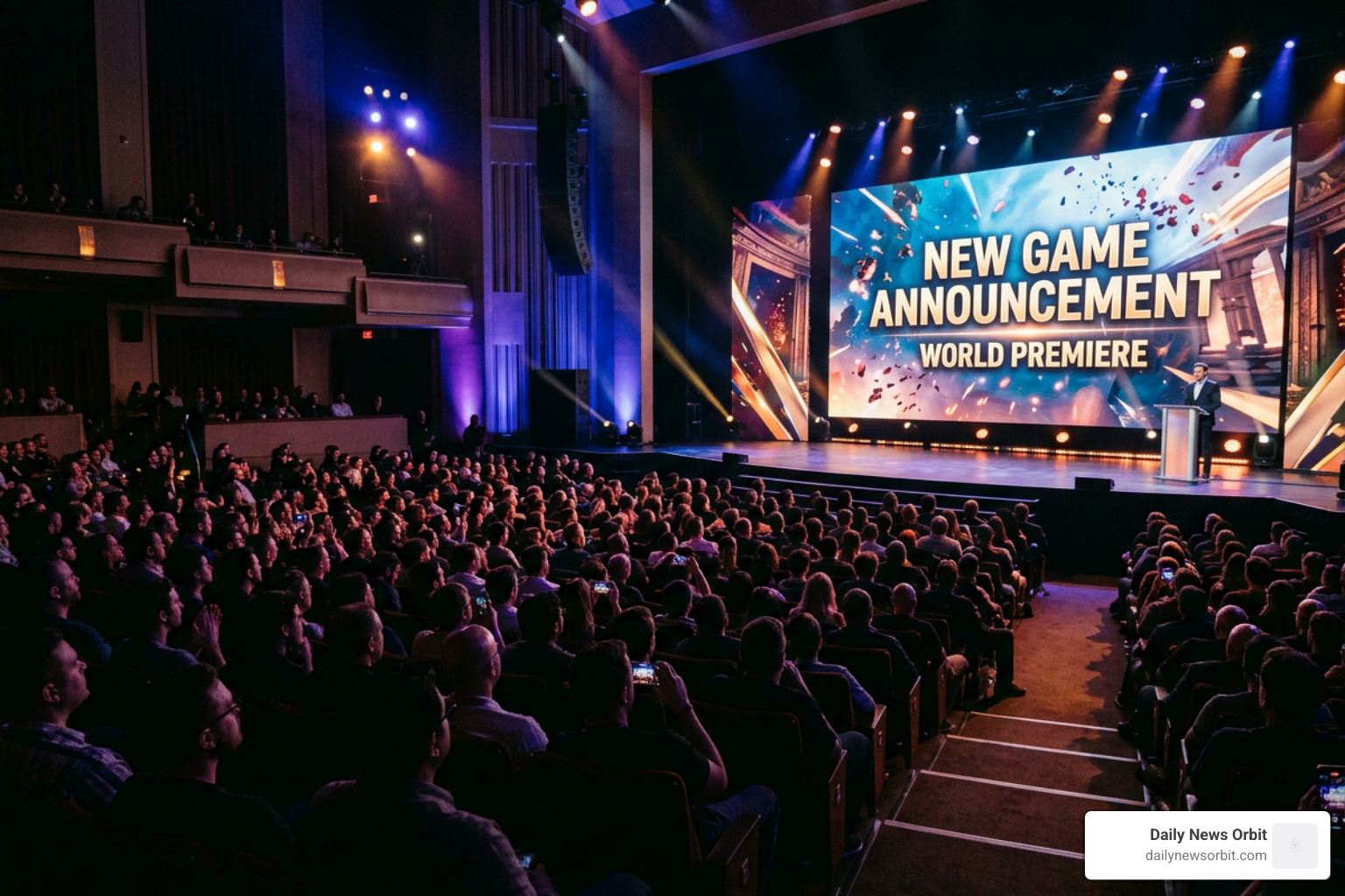 World premiere announcement on screen at The Game Awards
