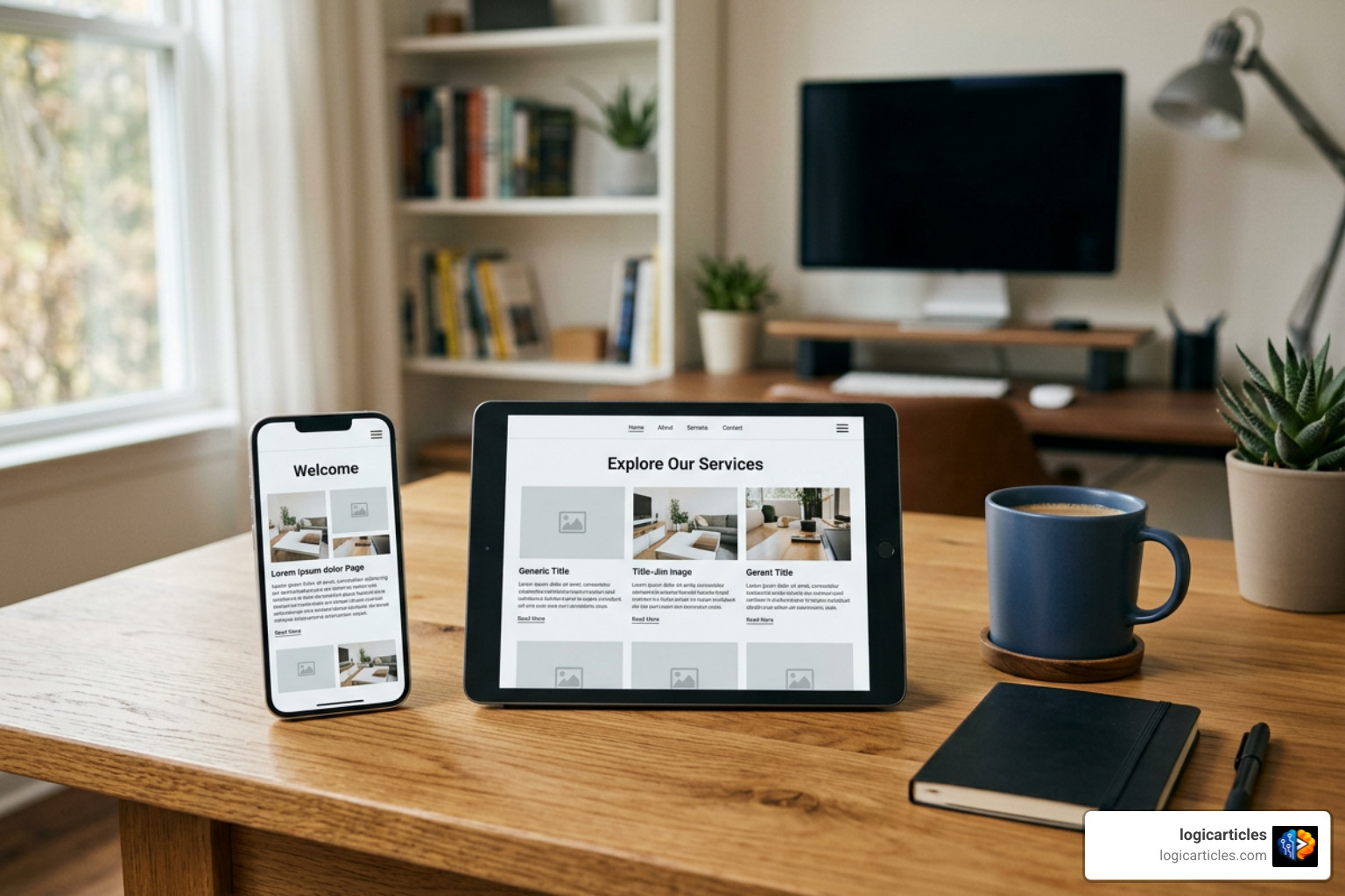 Responsive web pages on smartphone and tablet screens Responsive web pages on smartphone and tablet screens