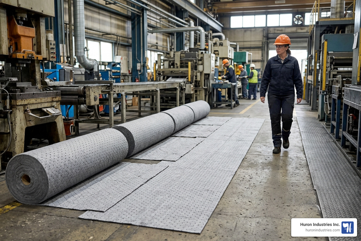 industrial perforated absorbent rolls in facility