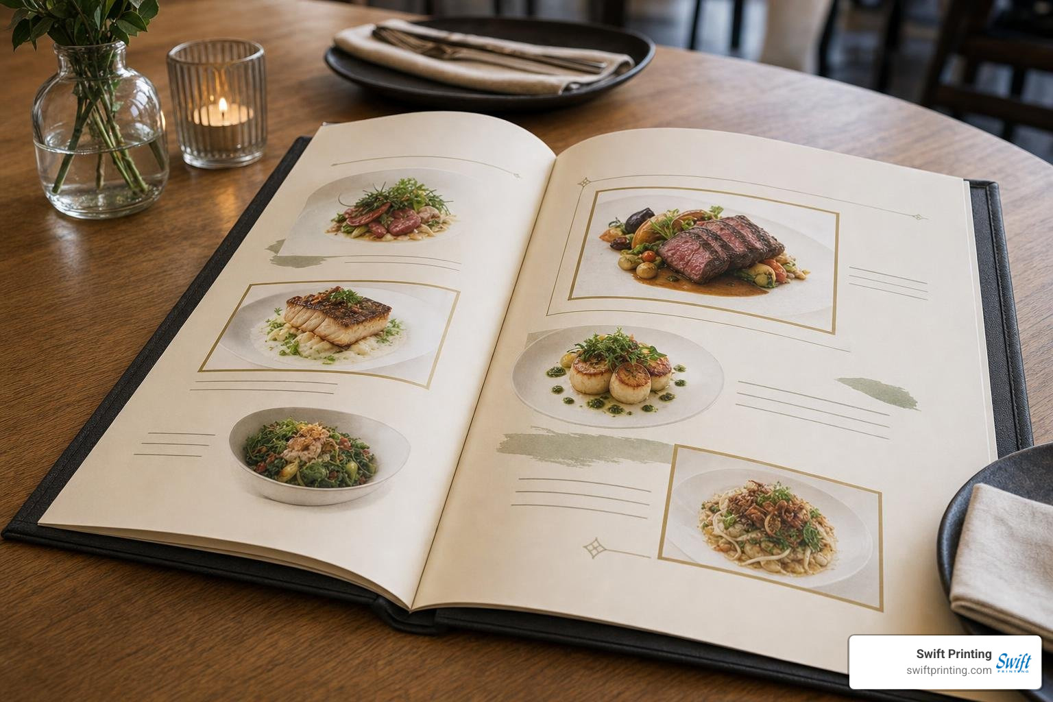highlighting signature items with clean boxes and typography