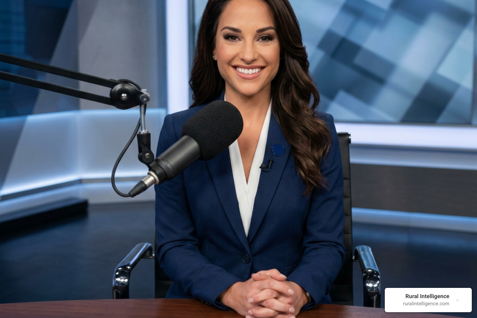 Emily Compagno on Fox News studio set