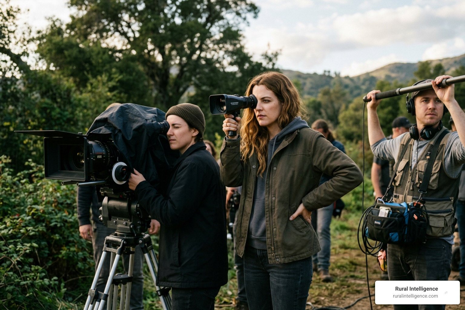 Riley Keough directing on set Riley Keough directing on set