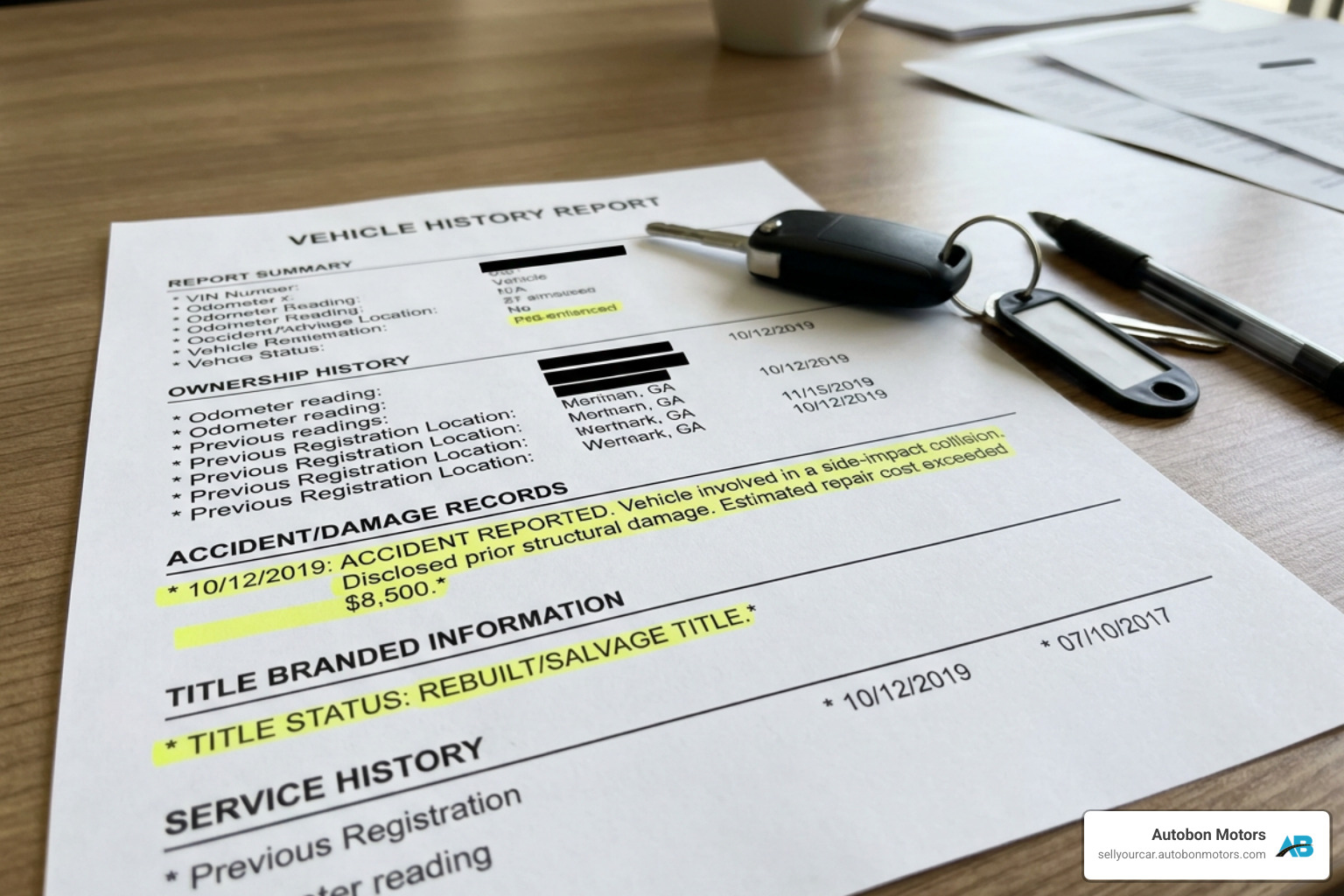 vehicle history reports detailing prior structural damage vehicle history reports detailing prior structural damage
