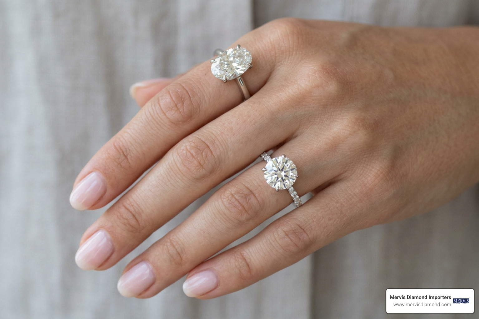 Comparing 3 carat diamond shapes and visual finger coverage