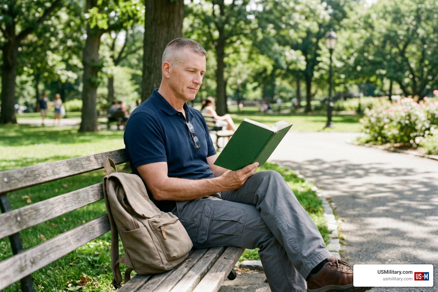 Navy SEAL veteran reading Navy SEAL veteran reading
