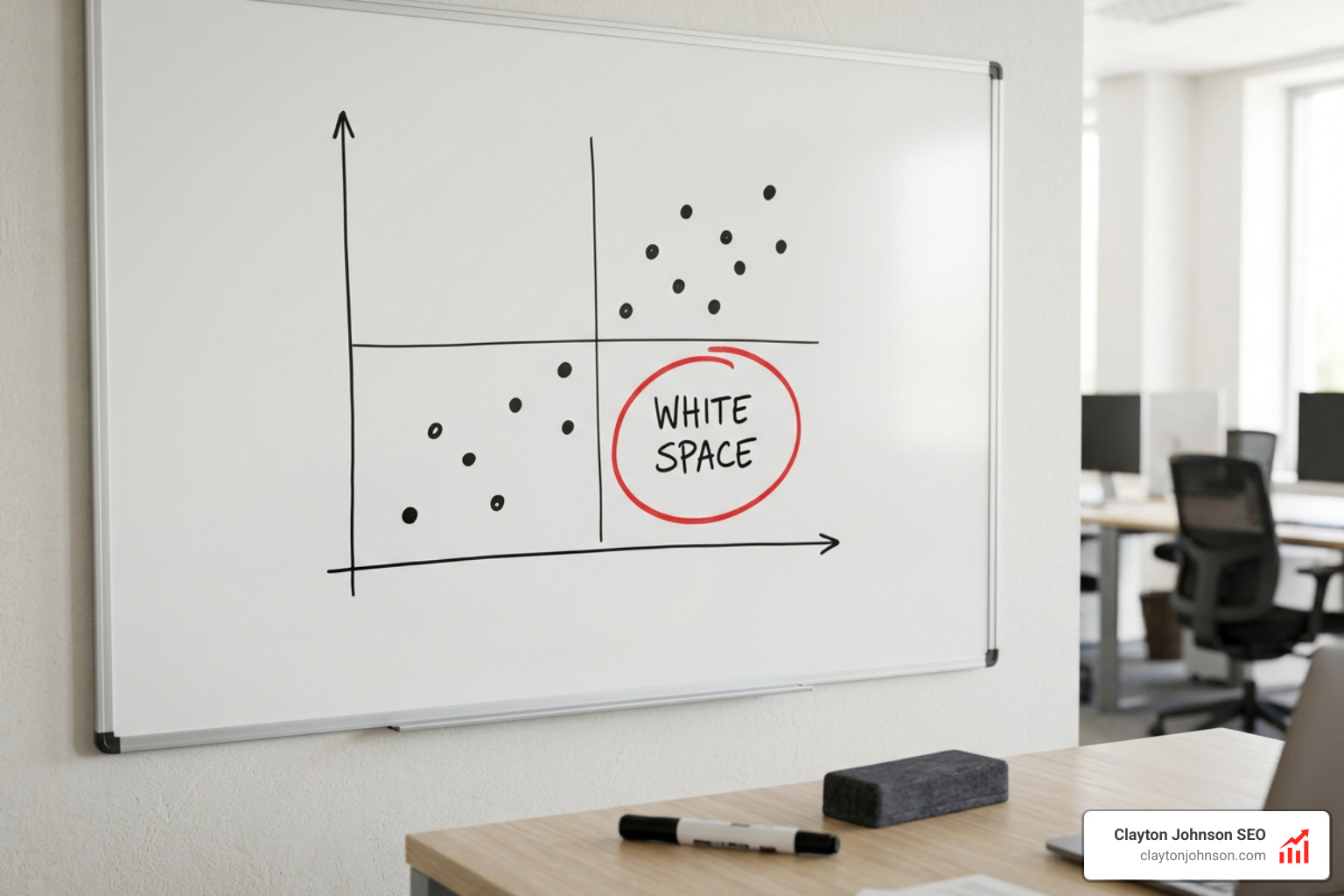 Market white space discovery on a positioning map