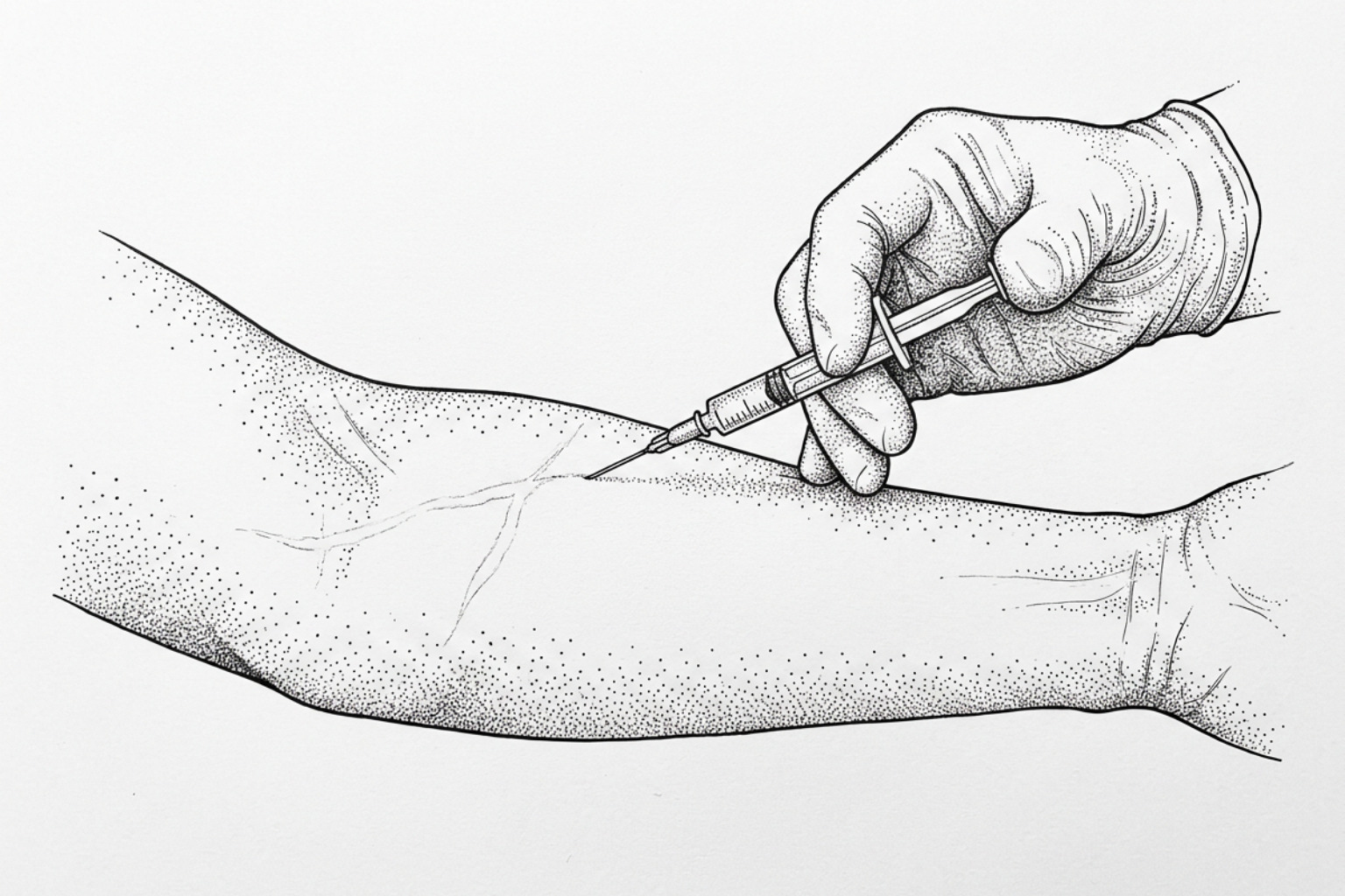 clinical illustration of precise mid-dermal scar injection