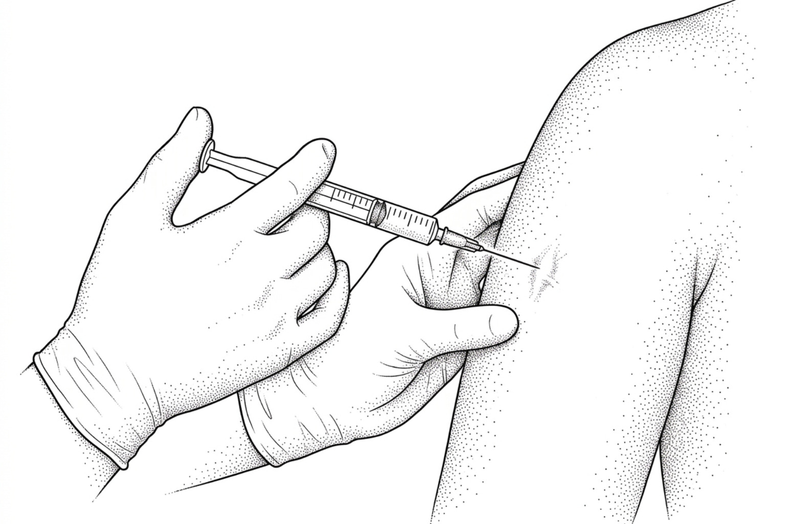 Syringe prepared with a triamcinolone and 5-fluorouracil mixture for keloid injection