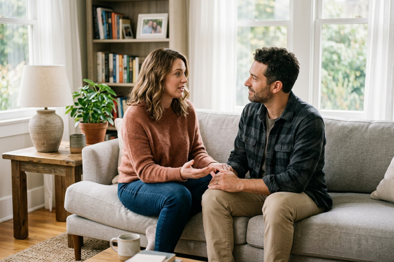 couple practicing supportive listening techniques