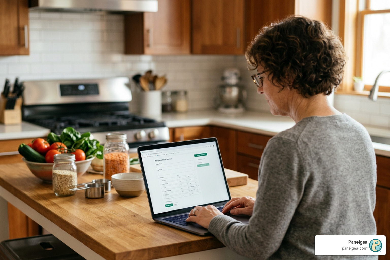 Step-by-step process of entering recipe ingredients and generating a nutrition label