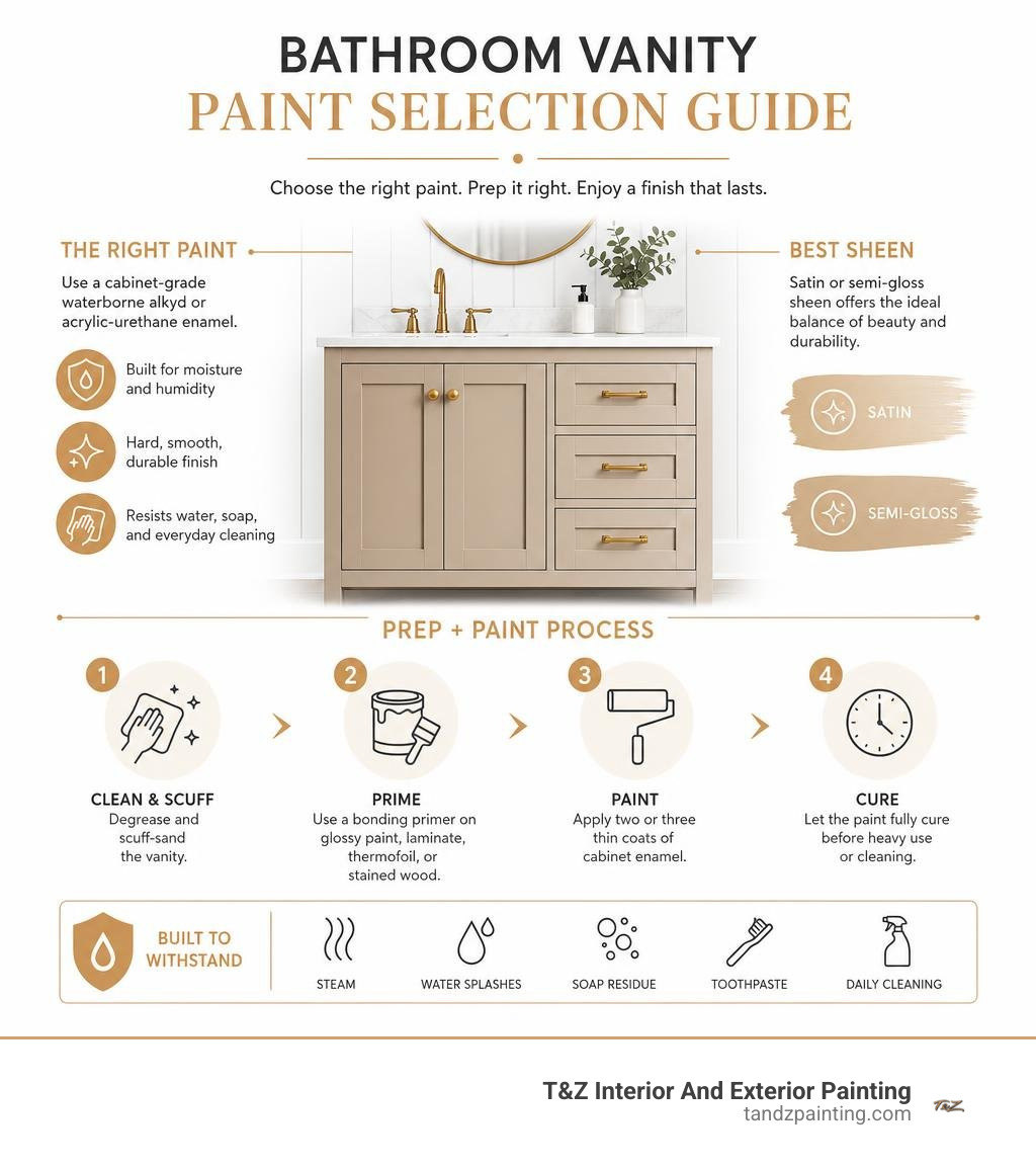 Bathroom vanity paint selection infographic infographic