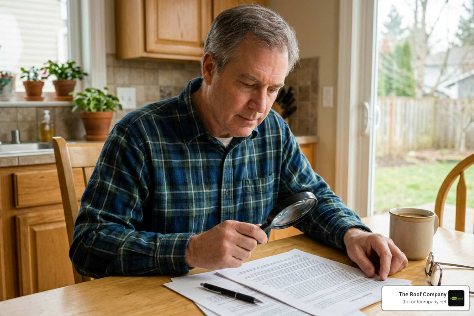 Homeowner reviewing financing contract fine print Homeowner reviewing financing contract fine print