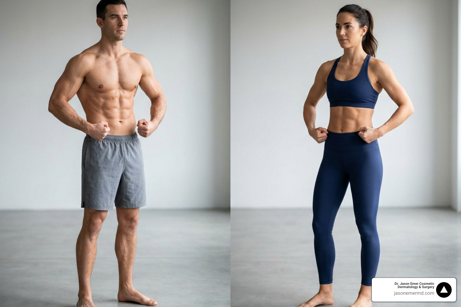 Male vs female anatomical contouring patterns