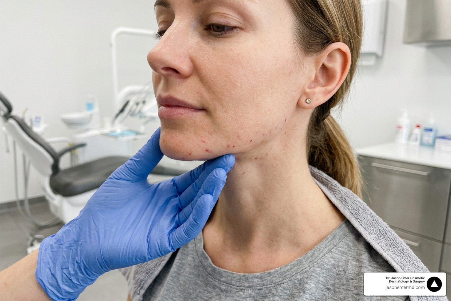 depicting non-surgical lower face contouring techniques